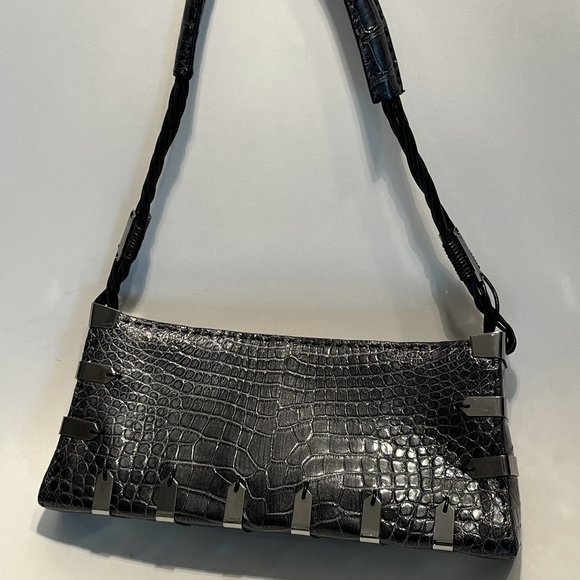 VBH Italia Diva First Edition Crocodile Black & Sterling Silver Hand Bag - Picture 7 of 9
